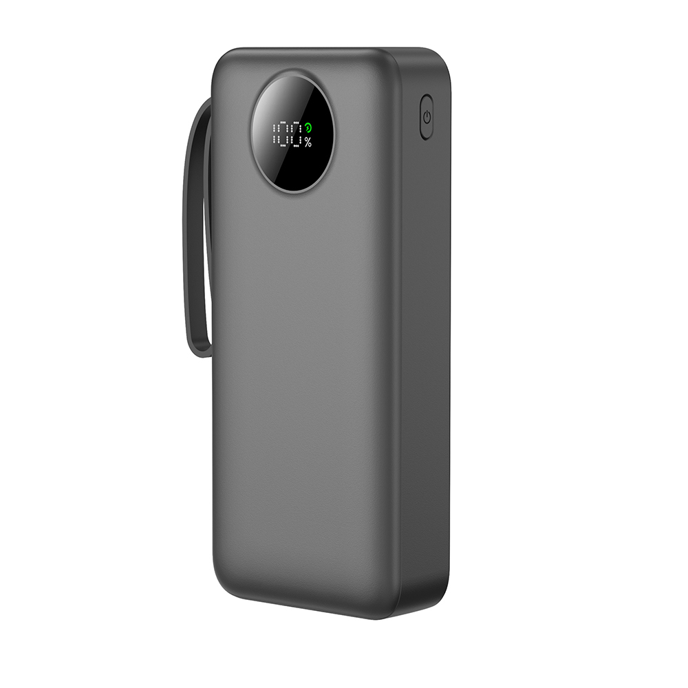 20000mAh Power Bank with LED Display, 4 Built-in Cables