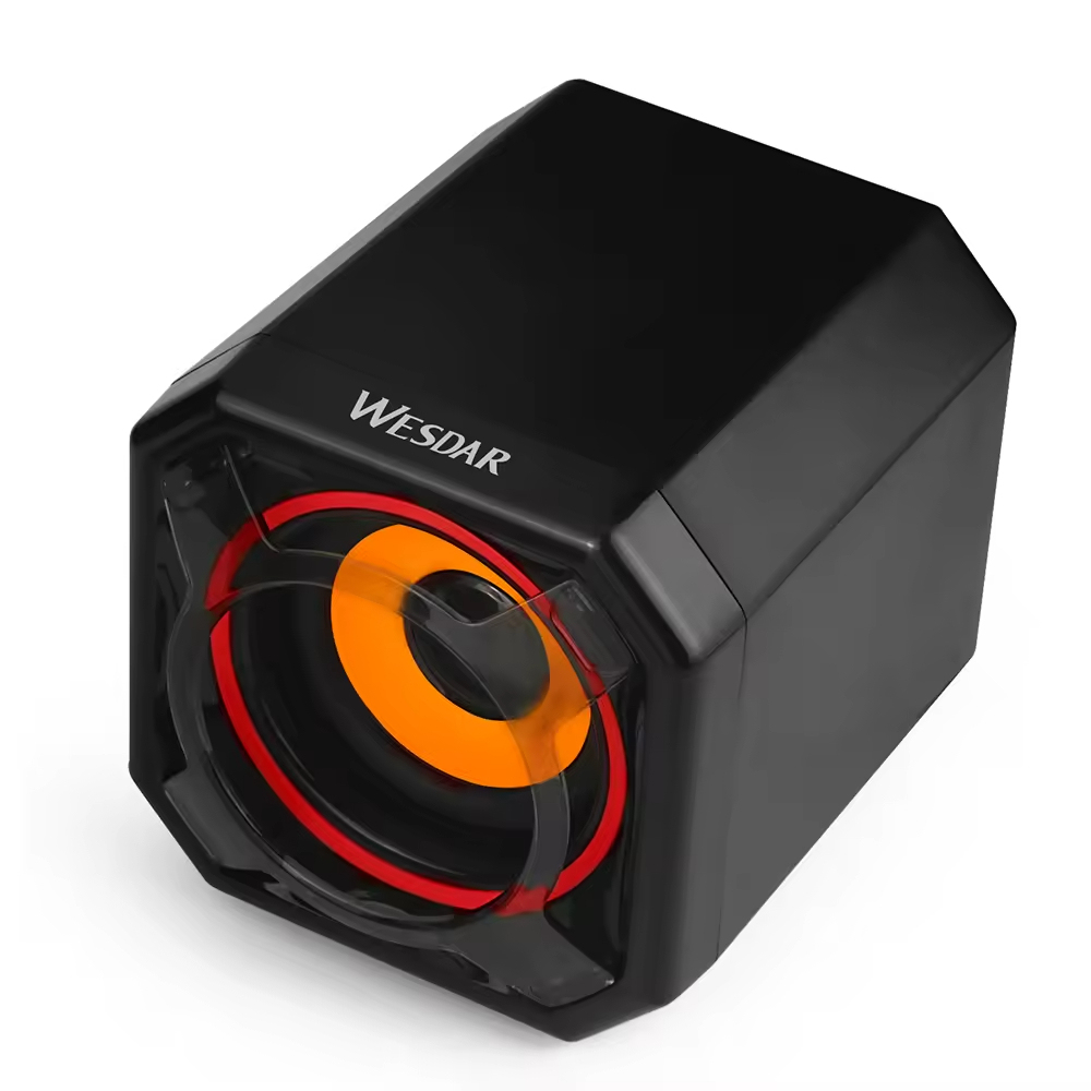 Green & Orange Eye RGB Gaming Speakers
