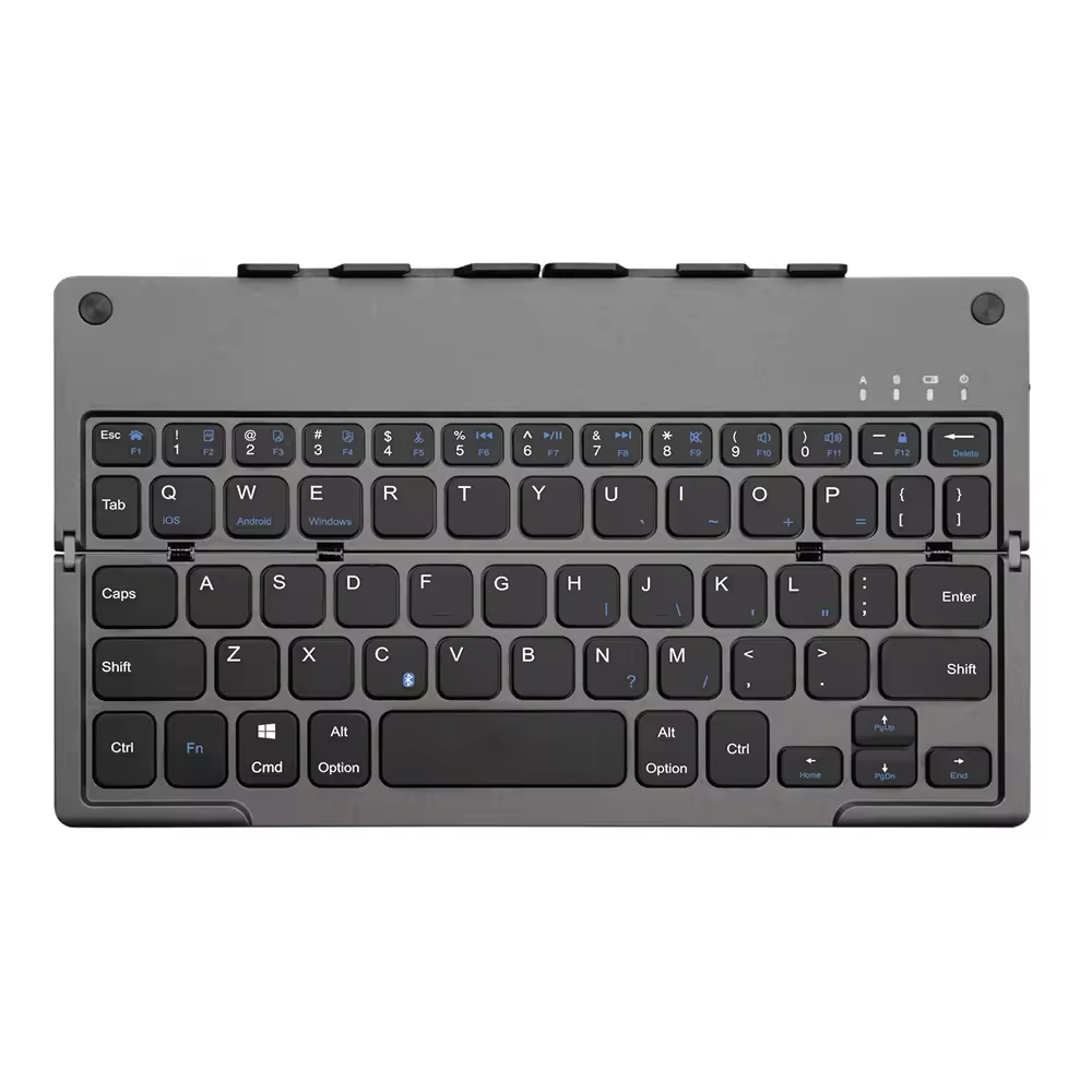 60 Key Foldable Bt Keyboard- Portable Travel Keyboard with Phone/Tablet Stand
