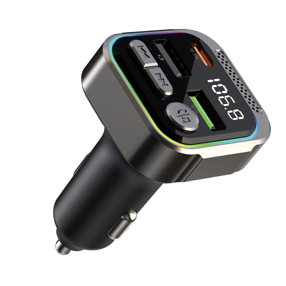 Brand All-in-One Bluetooth FM Transmitter with Dual USB & PD30W Fast Charging