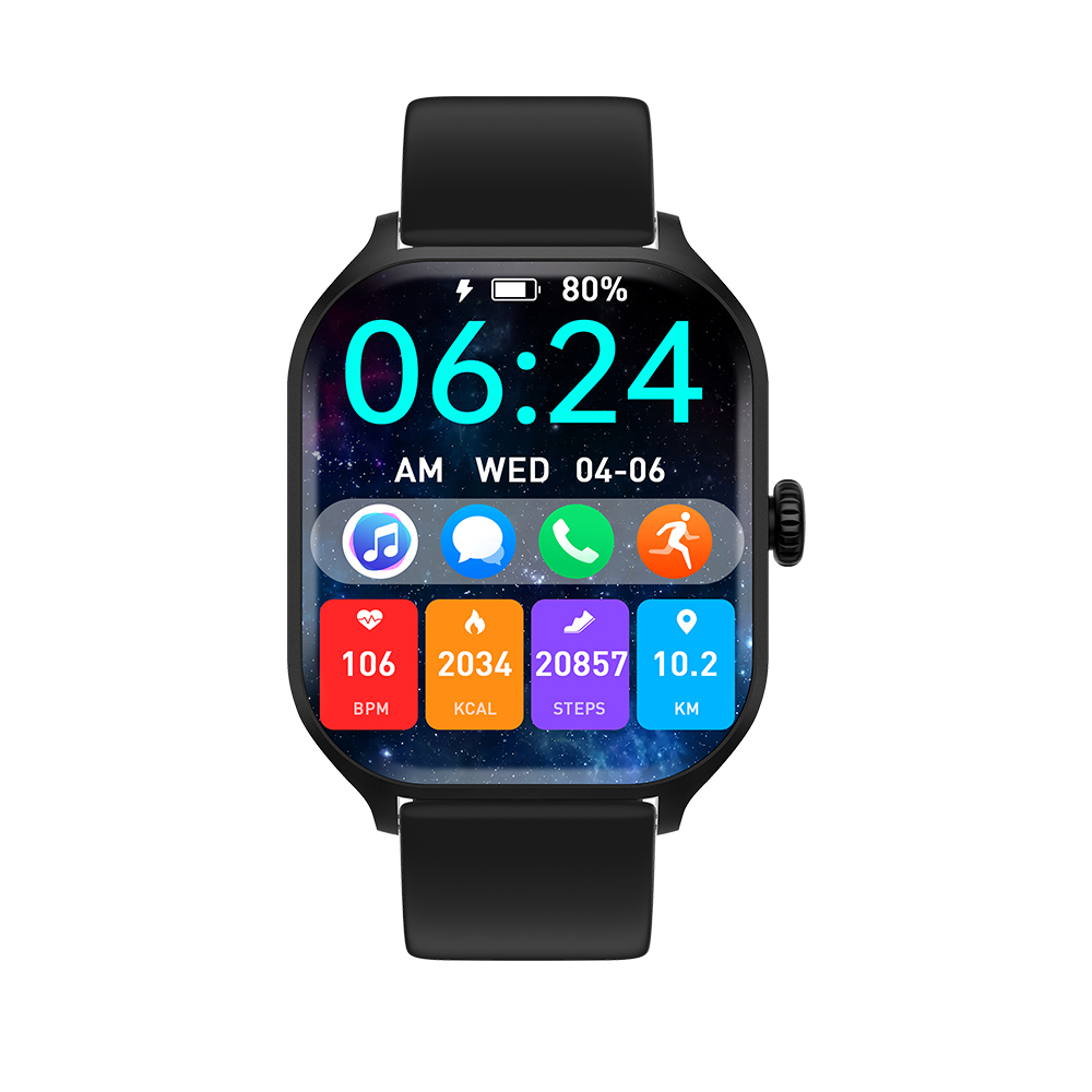 Bluetooth Smart Watch, Heart Rate Monitor, AI Voice, Custom Dial, All Language