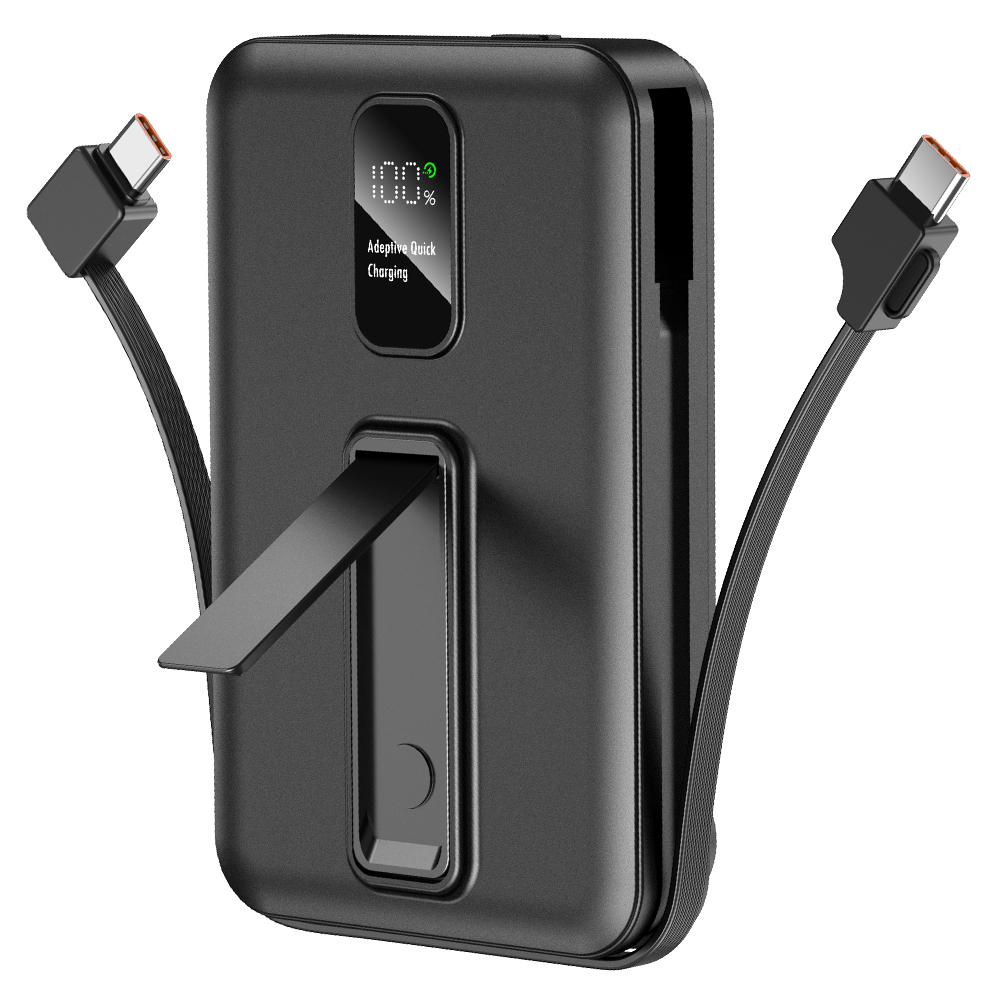 Magnetic Wireless Charger Phone Power Banks With Two Charging Cable