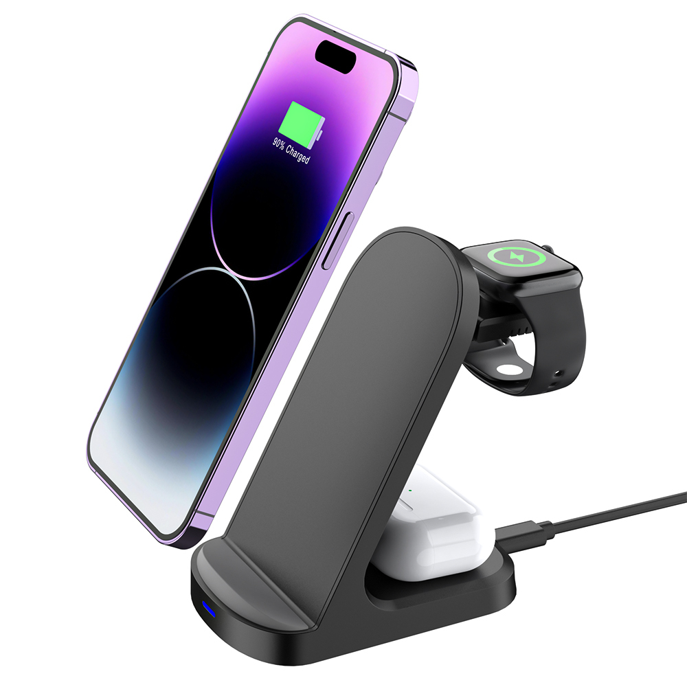 3 in 1 Wireless Charger Stand Eco-friendly 15w 10w 7.5w 5w