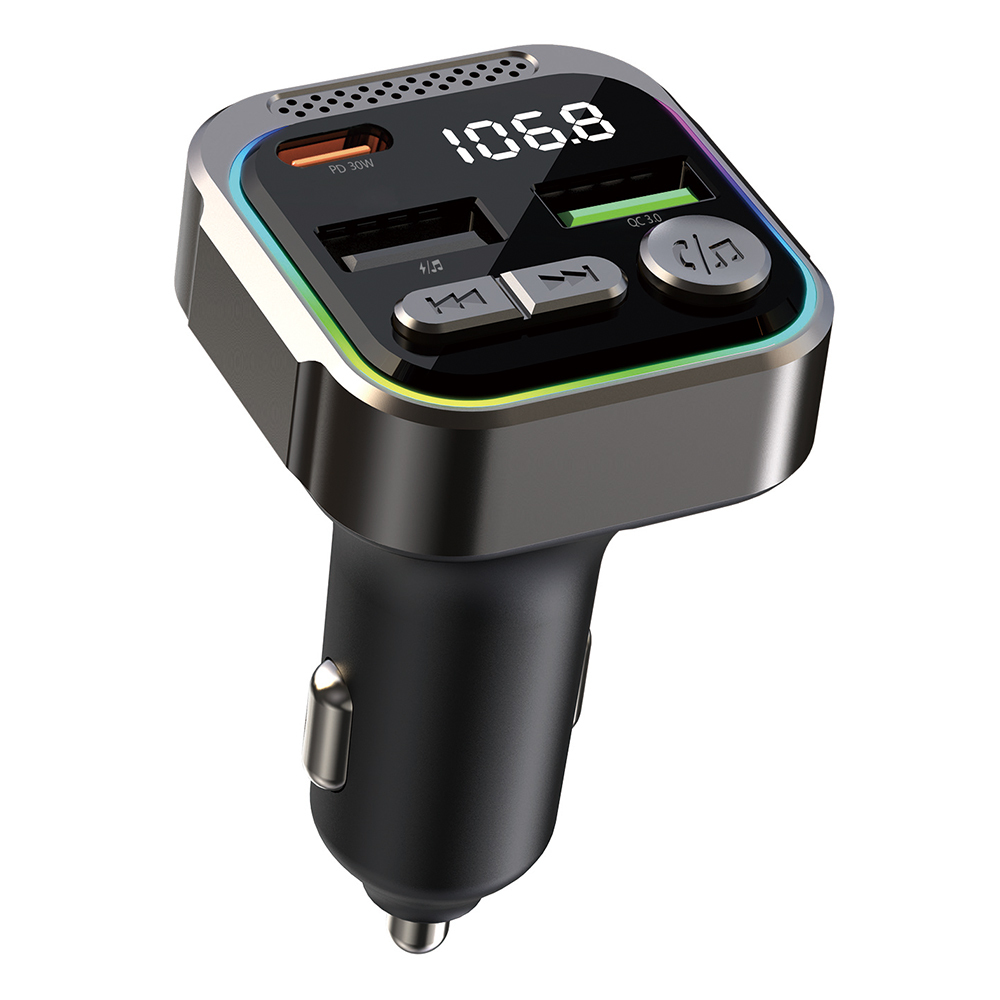 Brand All-in-One Bluetooth FM Transmitter with Dual USB & PD30W Fast Charging