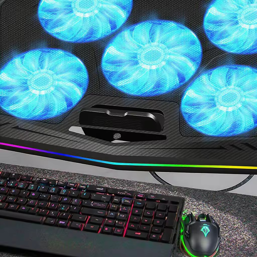 OEM Serivce RGB 5-Fan Laptop Cooler Pad for 14-17 Inch Notebooks