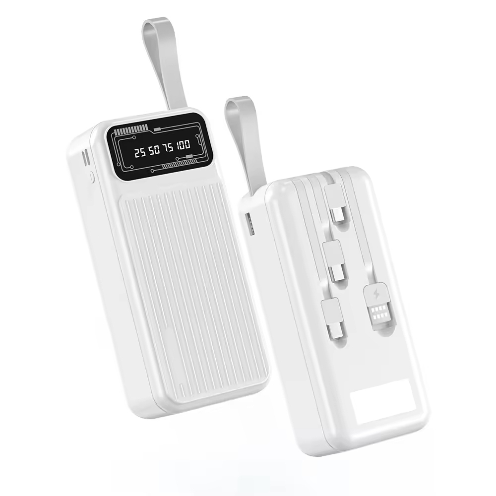 30000mAh Power Bank with Four Charging Cables LED Power Display