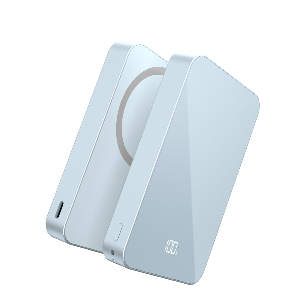 Metal+Explosion-proof Glass 10000mAh Magnetic Wireless Power Bank