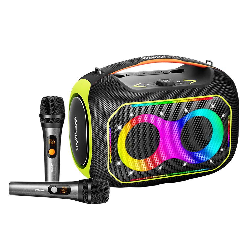 120W Powerful Karaoke Speaker with Dual Wireless Mics