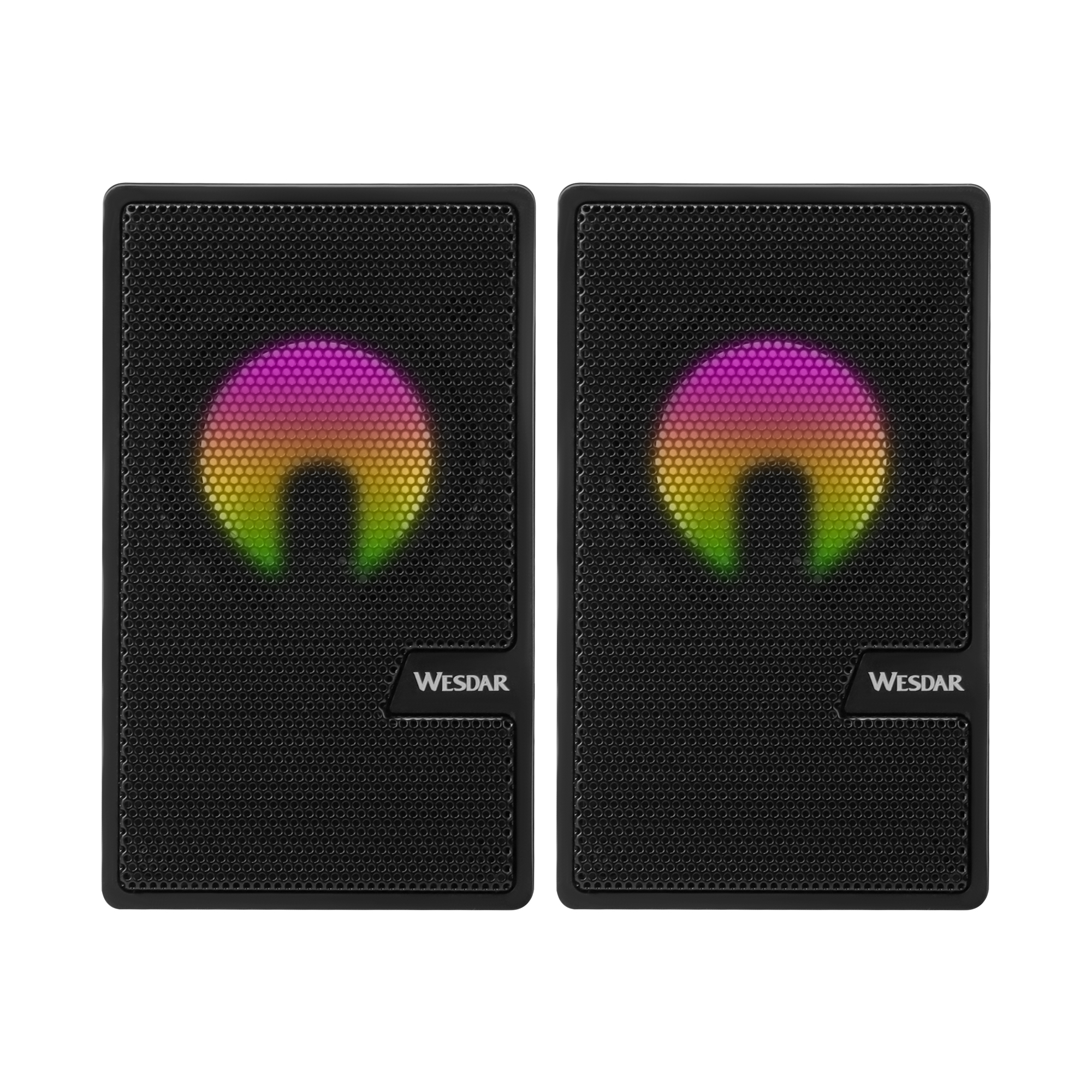 WESDAR Brand Small Portable Wired USB Computer 2.0 Speakers