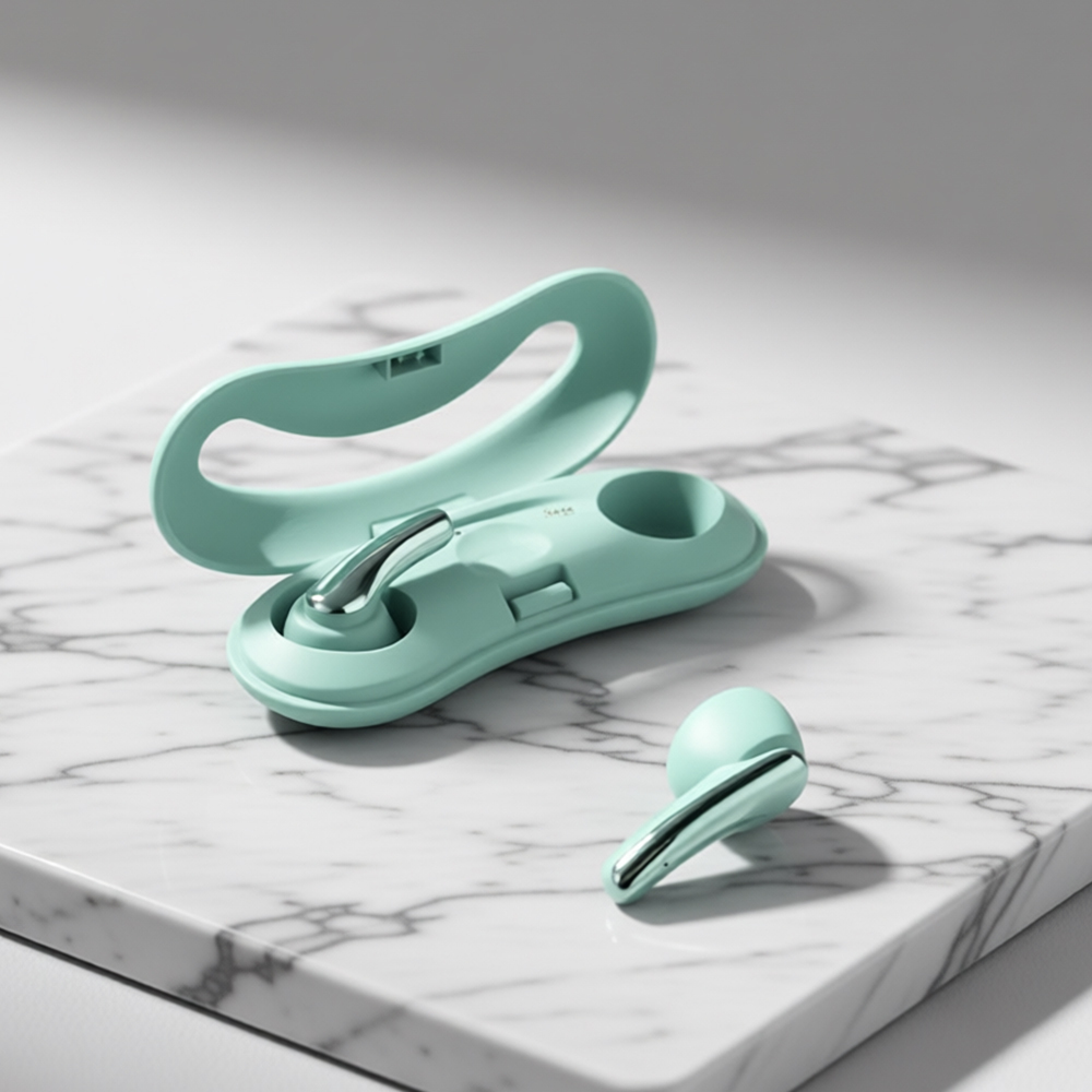 New In-Ear Wireless Earbuds with TFY Blue Charging Case,Bluetooth 5.4