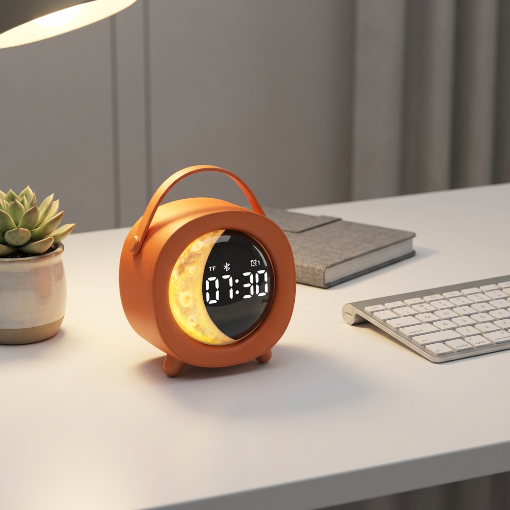 Mini Portable Bluetooth Speaker 5.3,RGB Light, Alarm Clock & FM Radio
